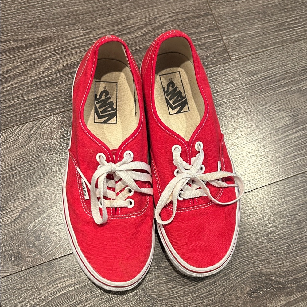 Vans Bold Red Canvas Shoes